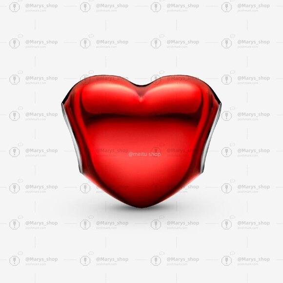 Pandora Metallic Red Heart Charm - Picture 4 of 7